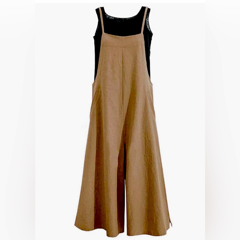 Loose Bib Pants - Baggy Cotton Overalls